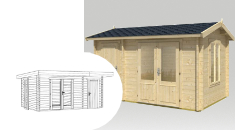 Log Cabins with Storage Sheds
